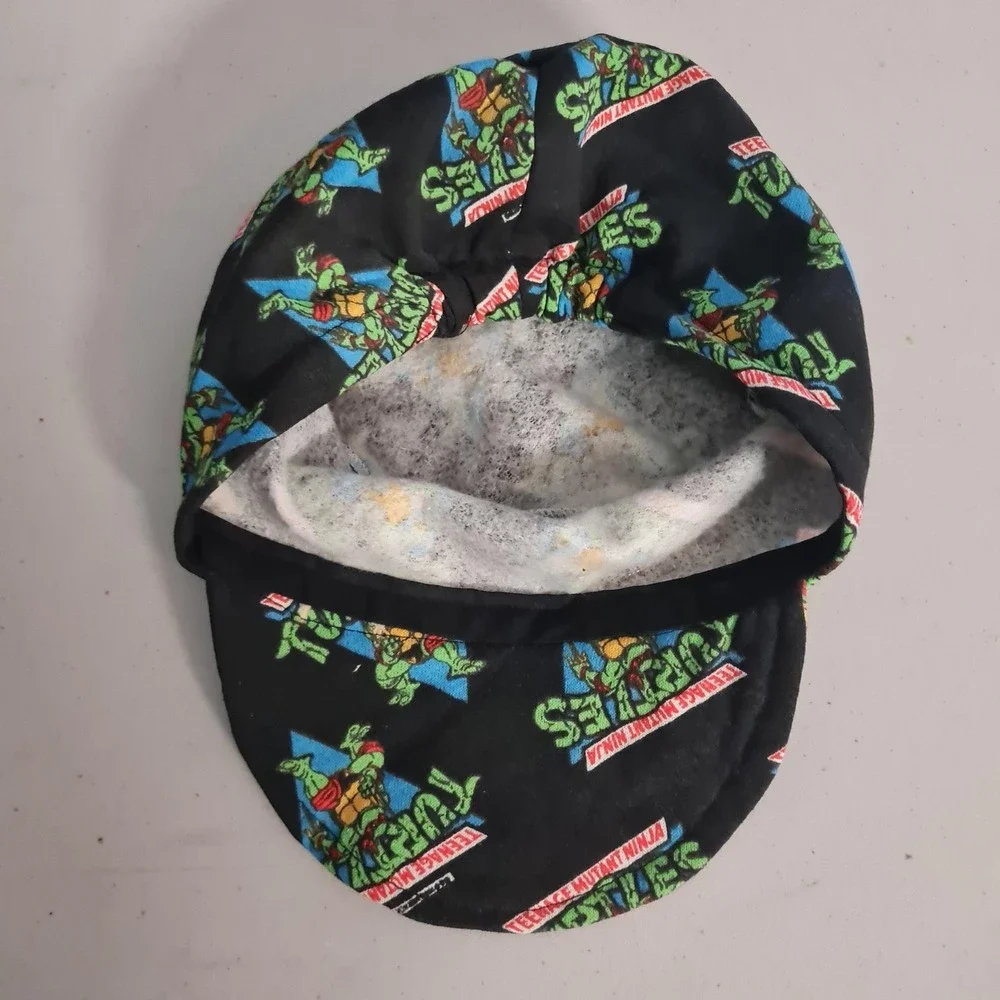 Vintage Teenage Mutant Ninja Turtles Hat Adult Raphael Painters Cap Handmade 90s